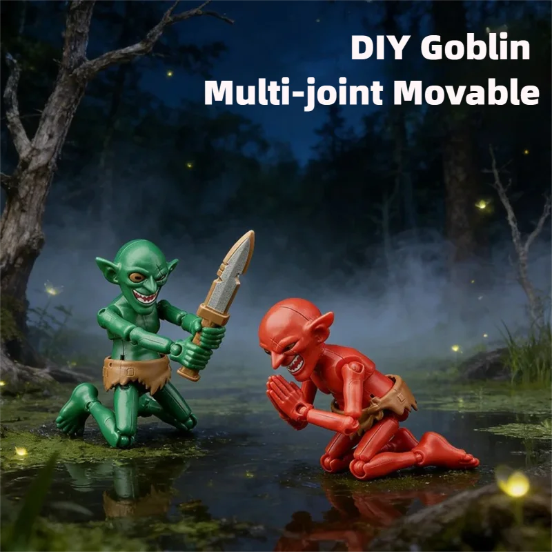 New Goblin Multi Jointed Movable Toy Multi Form Action Figure DIY Full Body Movable Assemble Handmade Model Kids Toys Gifts