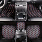 Universal 5pcs Car Floor Mats Set PU Leather Waterproof Dustproof Full Coverage, Multiple Colors