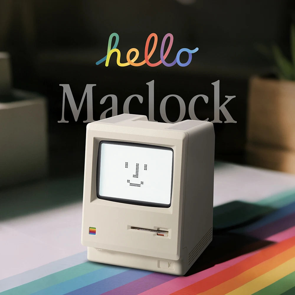 Retro Clock Creativity Maclock Alarm Clock Student Specific Wake Up Artifact Desktop Decor Electronic Display Alarm Clock
