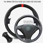 Custom Fit  Microfiber Leather Car Steering Wheel Cover For BMW 530 523 523li 525 520li 535 545i E60 Car Steering Protector