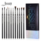 Jessup Eyeliner Brushes set,11pcs Eyeliner Brush Professional,Tapered Angled Flat Ultra Fine Precision Eyeliner Brush set T324