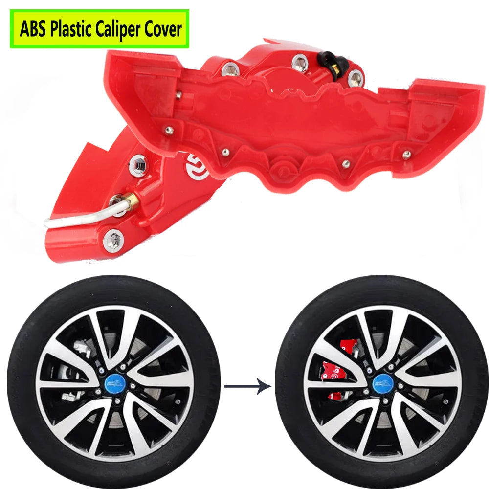 KUNBABY 8 Colors ABS Plastic Brake Caliper Cover 3D Logo Painted Model Come Without Glue