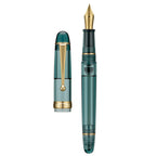 Asvine V126 Vacuum Filling Fountain Pen EF/F/M/ Stub 1.1 Nib, Transparent Brown/ Matte Gray, White Acrylic Writing Gift Set