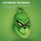New Christmas Mask Set Halloween COSPLAY Party Props Thief Red Hat Green Mask Green Gloves