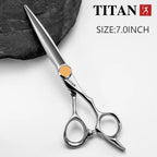 TITAN Hair Cutting Scissors Japan 440C Steel Barber Shears 5.5/6/6.5/7 in, Thinning Styles