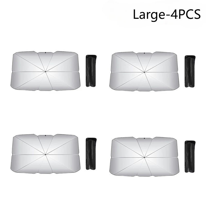 Car Sunshade Car Sunshade Retractable Sunscreen Heat Insulation Front Windshield Parasol Summer Sunscreen Products