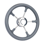 Boat Accessories Marine 13 Inch stainless steel 5 Spoke Destroyer Steering Wheel with Black Foam