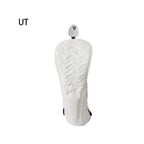 Golf Headcover Golf Wood Cover PU Leather Golf Club Covers For Driver Fairway Hybrid Waterproof Protector Set Golf Accessories