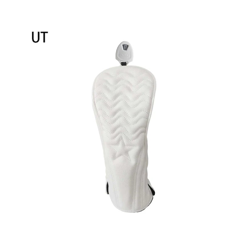 Golf Headcover Golf Wood Cover PU Leather Golf Club Covers For Driver Fairway Hybrid Waterproof Protector Set Golf Accessories