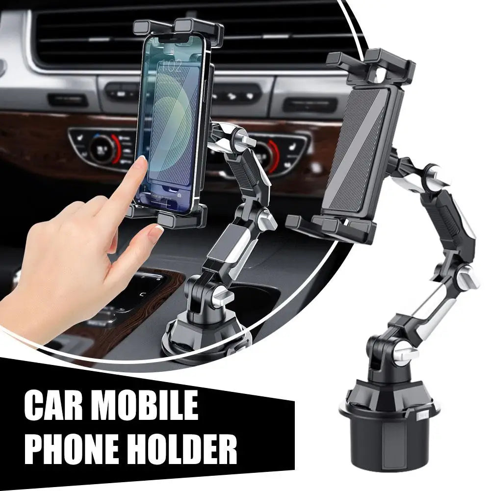 car Magnetic Mobile phone stand 360-degree rotation Adjustable Arm Universal Car Cup Holder Tablet & Phone Mount for iPad Pro