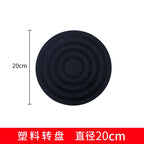 8-12 Inch Heavy Duty Rotating Swivel Steel Ball Bearings Stand for Monitor TV Turntable Lazy Susans Black Round Shape