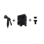 Expandable Garden Hose with Spray Nozzle 1/2in, 25ft-100ft, Black/Blue/Green