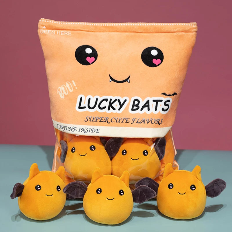 Plush Pillow Stuffed Toy, Assorted Styles 25-43cm (Dino Egg, Capybara, Boba, Cookie, Alien, Bats)
