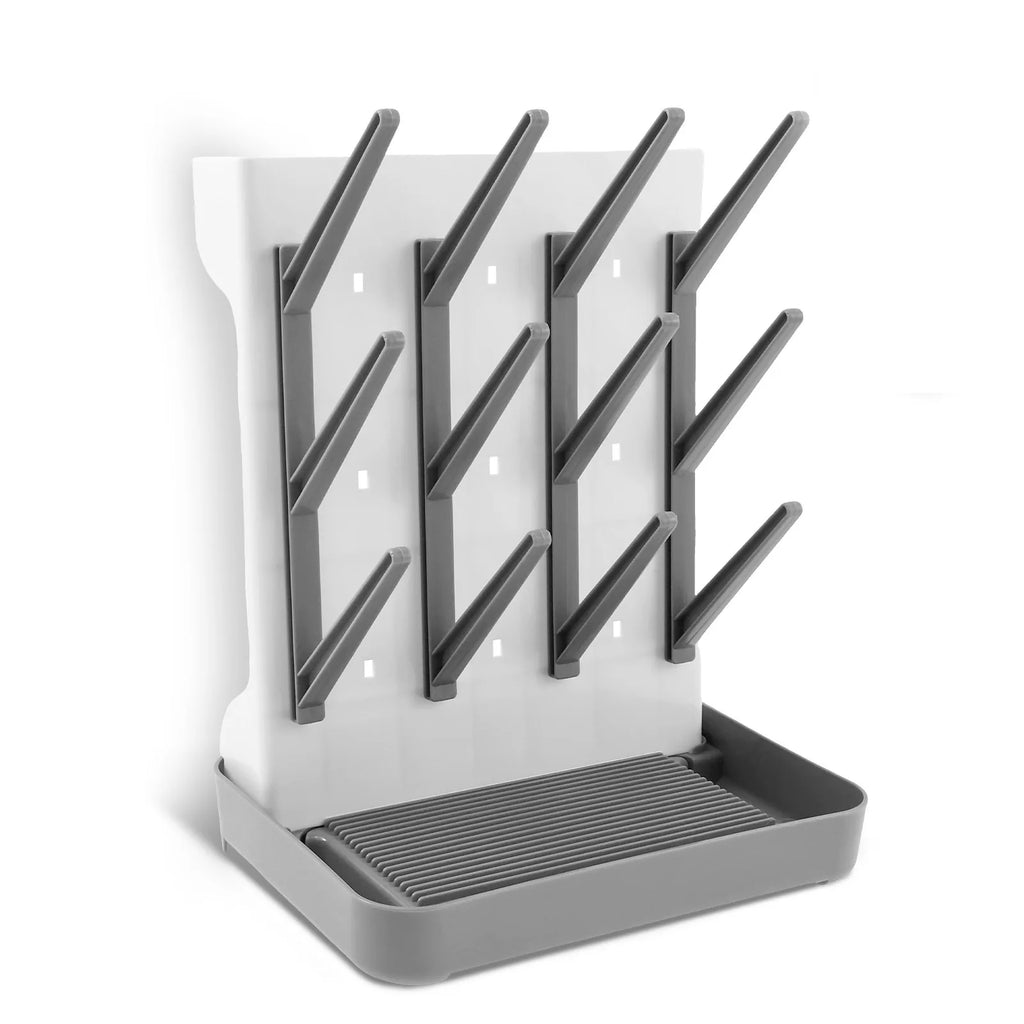 Baby Bottle Drying Rack Space Saving Countertop Holder Detachable Tray Baby Bottles Holder Organizer and Drying