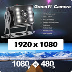 GreenYi 170° AHD 1920*1080P Fisheye Wide Angle Lens High Definition Starlight Night Vision Car Rear View Camera For Bus Truck