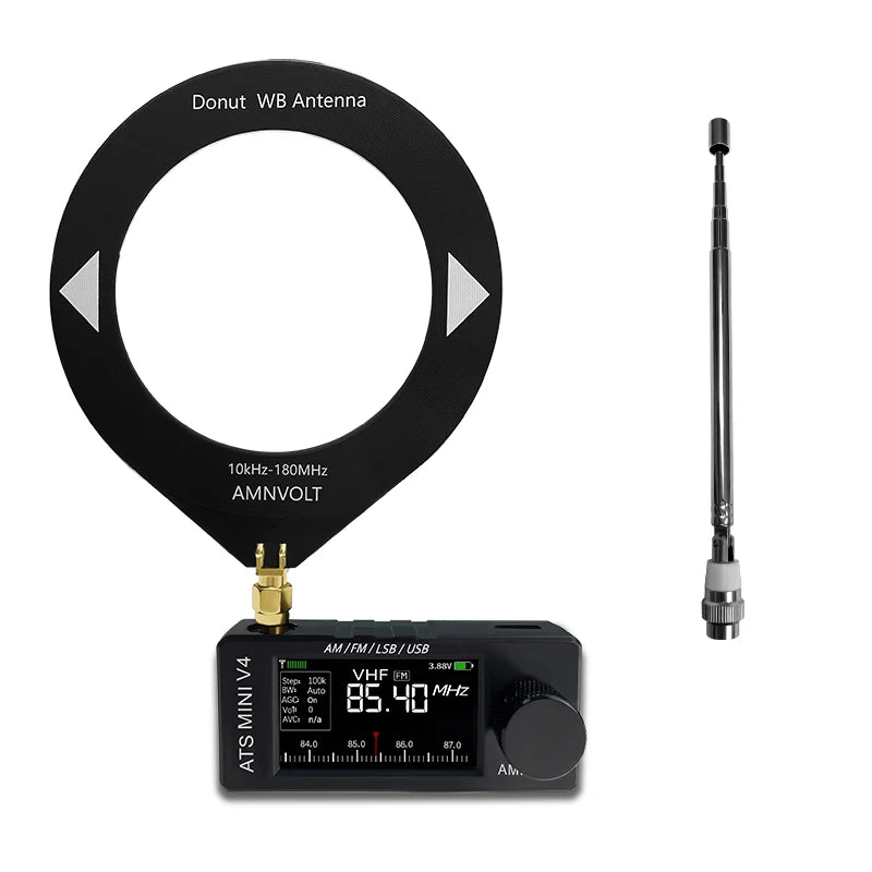 AMNVOLT V4b ATS MINI SI4732 Radio ALL Band DSP Radio FM AM SSB LSB USB Receiver, built-in Hi-Z Headphone Amplifier Circuit