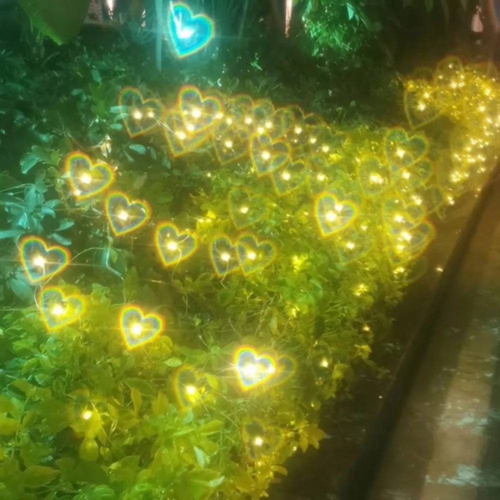 50pcs Love Heart Shaped Effects 3D Glasses Watch The Lights Change to Heart Shape At Night Diffraction Glasses Women Glasses