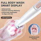 Dog Paw Trimmer with LED Light Fully Waterproof Pet Hair Trimmer with LED Display Dog Clippers for Grooming 18mm Widen Blade