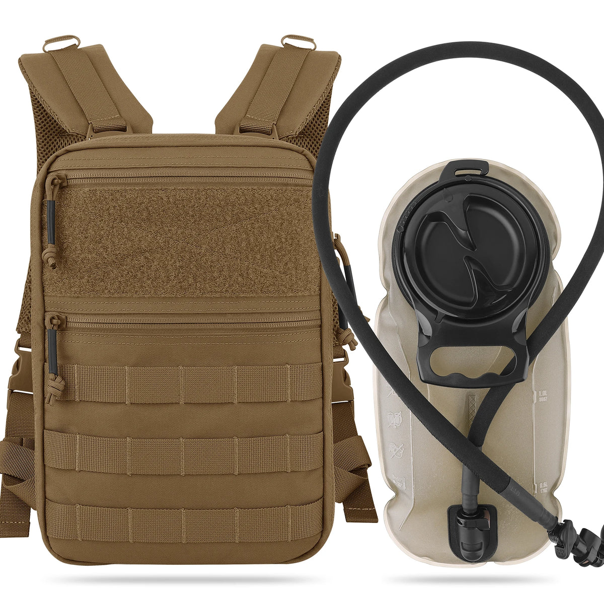 KRYDEX 500D Tactical 50 oz Hydration Backpack Modular 1.5L Water Bladder Bag Pack Hunting Outdoor Hiking Accessories