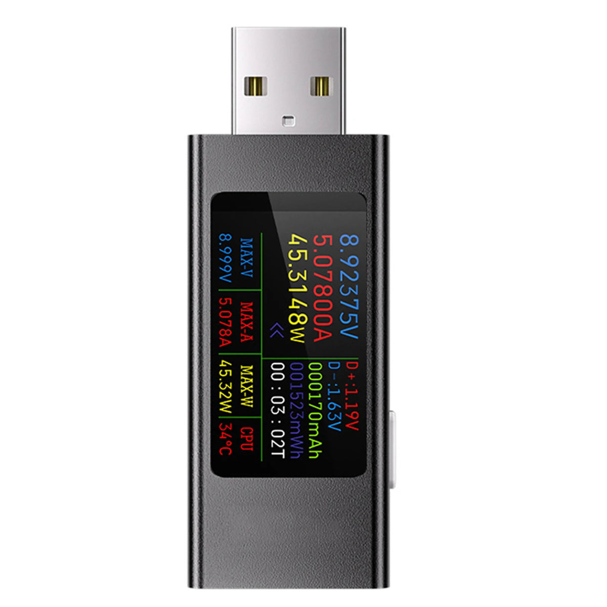 1pc KWS-MX23 USB Ammeter Tester 1.06" IPS Display 4-30V/0-12A Mobile Phone Charging Monitor  Voltage Current Detection