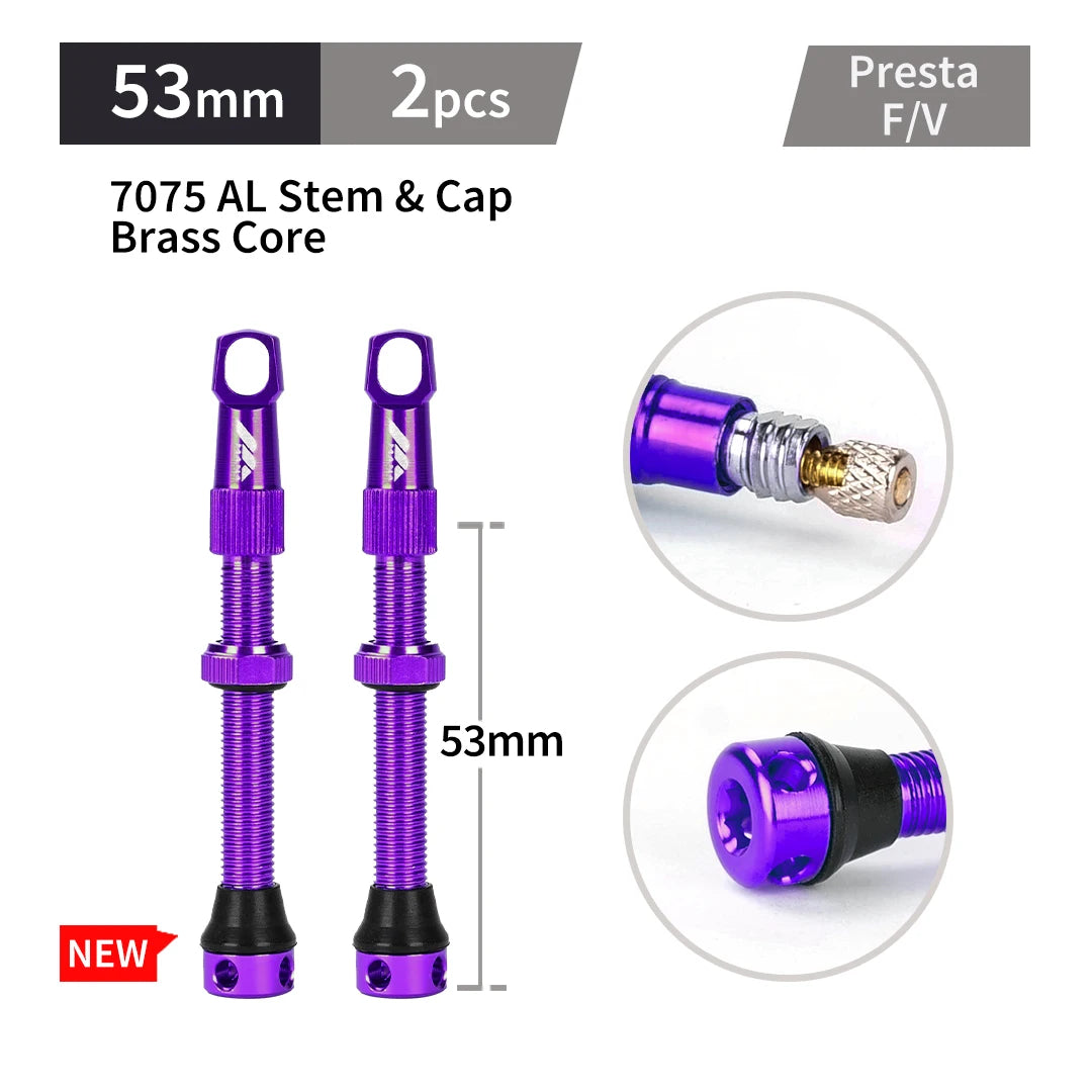 MANA 1Pair Bicycle Presta Valve 40/53/63/78/100mm 7075 Aluminum Alloy For Tubeless Road/MTB/Gravel Bike-ELITEWHEELS Valve