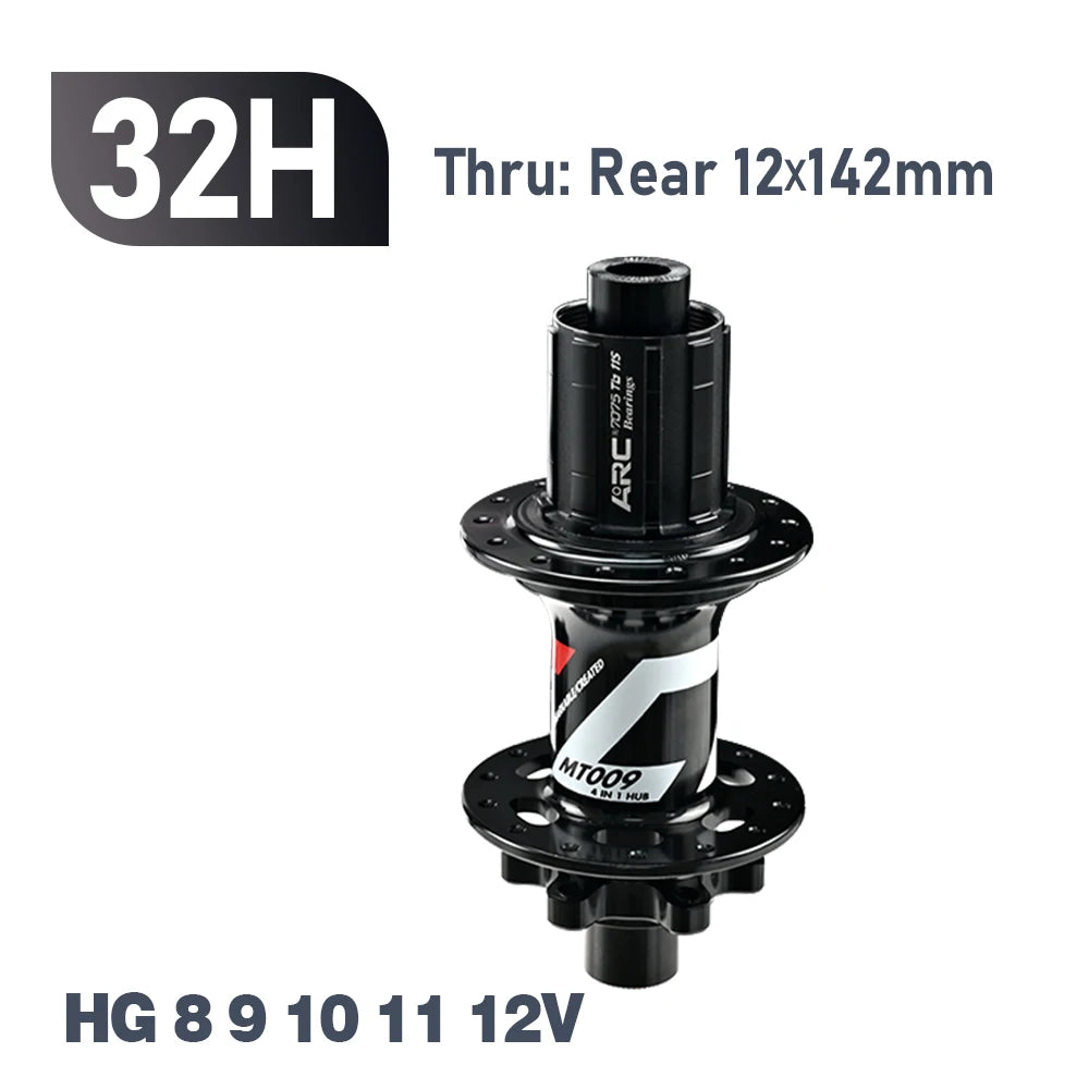 ARC MT009 Rear Hub 4in1 BOOST 10x135 12x142 12x148 MTB XC Gravel E Bike Bicycle Hub 28H 32H HG XD MS-Micro Spline 12V 6 Pawl