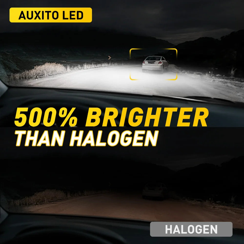AUXITO 2Pcs 881 H27 LED Fog Light Bulbs Canbus 6500K White Car H27W/2 880 H27W/1 Fog Driving Lamp DRL Waterproof Super Bright
