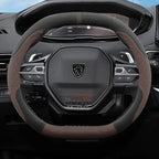 Suede Leather Car Steering Wheel Cover for Peugeot 508 308 SW E-208 208 E-408 408 GT 2021 2022 2023 2024 2025 Auto Accessories