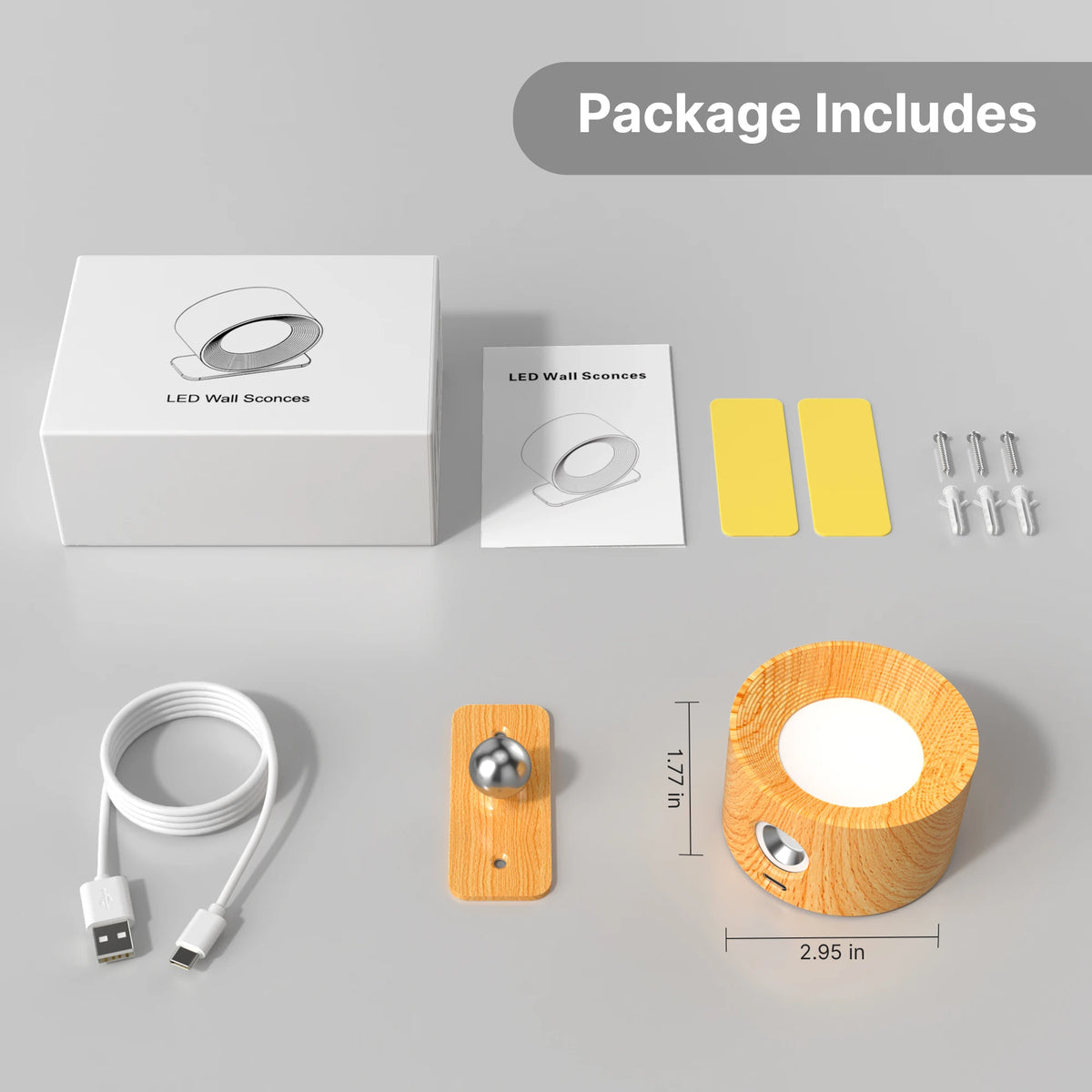Transform Your Kitchen: 360° Rotating Touch-LED Wall Sconces
