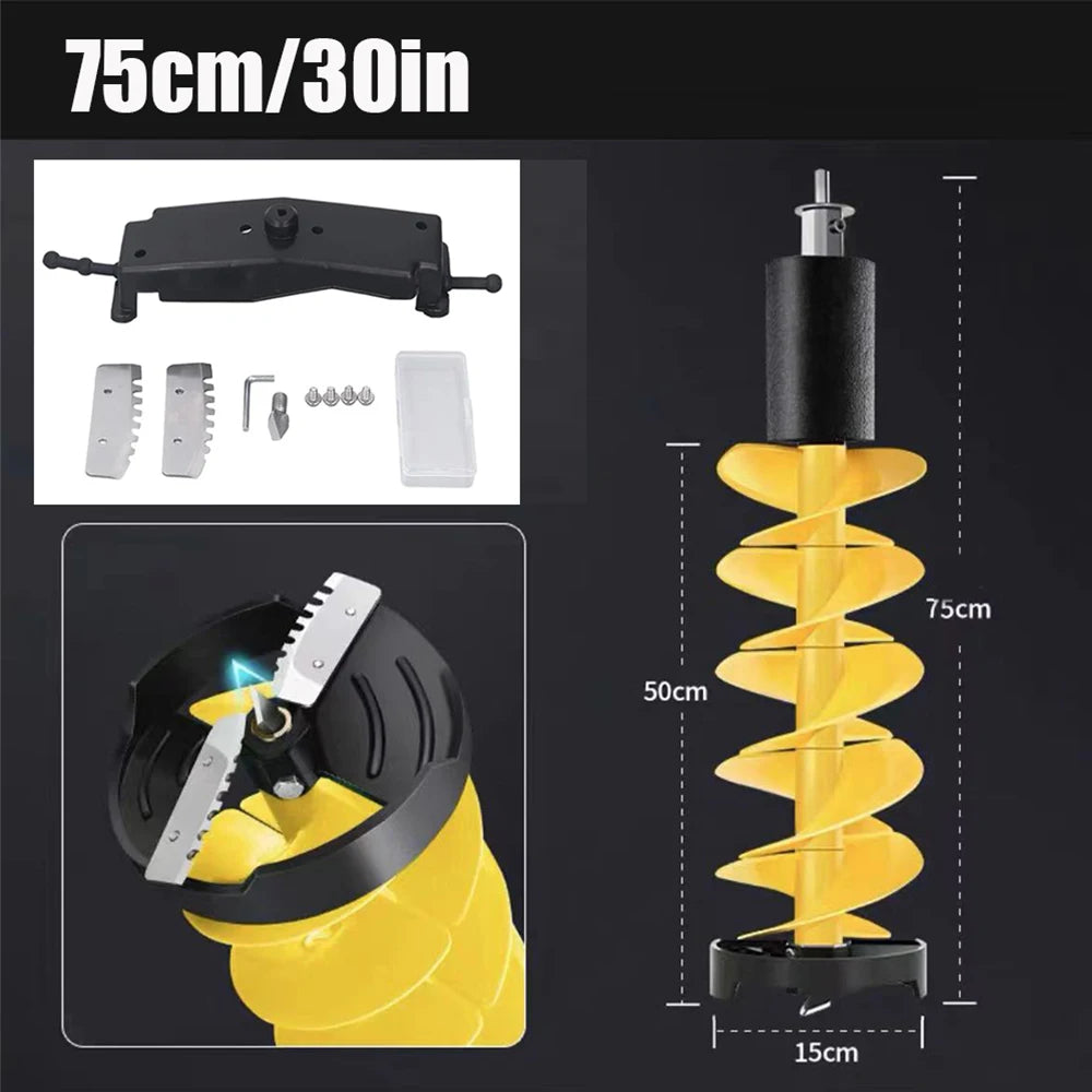 Ice Drill for Fishing Electric Ice Auger Nylon Corless Ice Fishing Auger with Positioning Drill 49/75cm Ice-breaking Rod