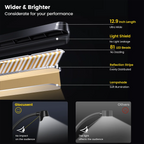Glocusent New Foldable Long-Lasting Clip on Piano Musical Sheet Lamp Color & Brightness Adjustable Led Music Stand Light