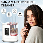 USB Electric Makeup Brush Cleaner Portable 3 In 1 Makeup Brushes Cleaner Drying Rack Lazy Cleaning Brush Washer Quick Dry Tool