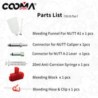 Hydraulic Brake Bleed Kit for NUTT A1 A2 Hydraulic Brake, Mineral Oil Basic Tool Kit