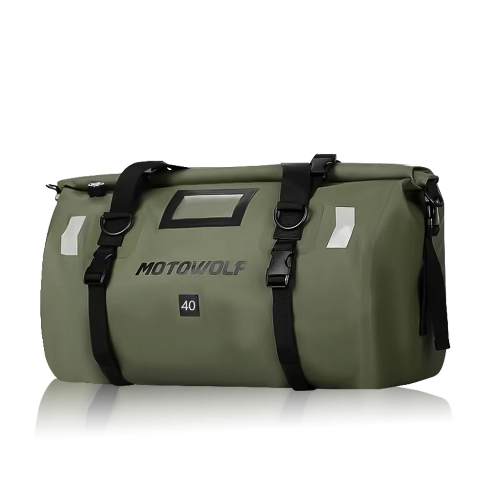 Motorcycle Dry Bag Waterproof Reflective Tail Duffle Bag Skiing Travel Hiking Camping Boating Riding Fishing Outdoor Luggage