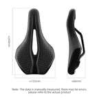 ROCKBROS Bicycle Saddle Hollow Breathable Shockproof Cycling Seat PU Non-Slip Leather Cushion Lightweight MTB Road Saddles