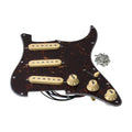 FLEOR Brown Tortoise Prewired Pickguard Alnico 5 Single-coil Pickup Set for 11 Holes SSS ST Guitar Parts