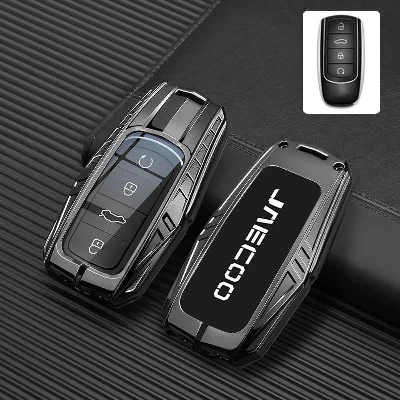 Car Zinc Alloy Silicone Key Case Holder Cover Chain For Chery JAECOO Omoda 5 Tiggo 7 8 9 Plus Pro Arrizo 6 8 Car Styling Remote