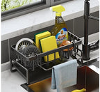 Sink Cleaning Tools Storage Rack Kitchen Multifunctional Stainless Steel Drain Rack for Sponge Cleanser Organizer Rag Hanger