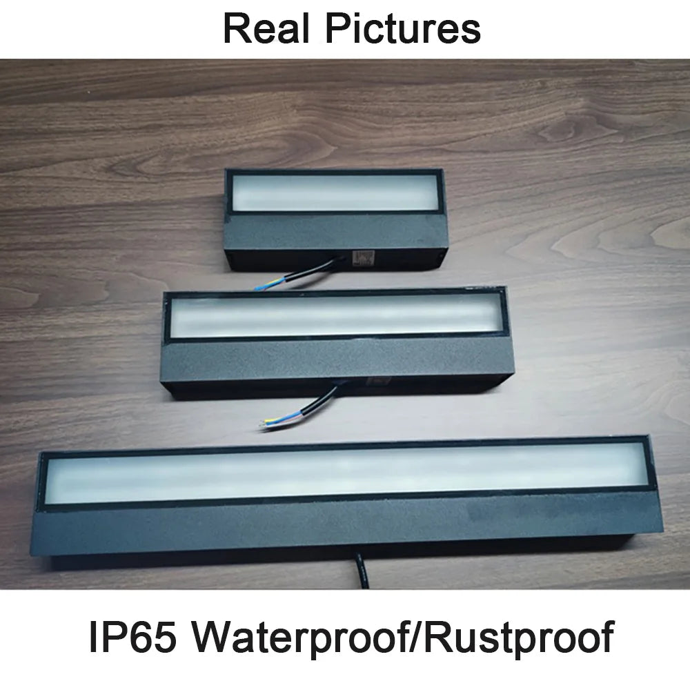 SANDIY Outdoor Wall Light Sconce IP65 Waterproof, Black/White 20/30/50cm Warm/Cold