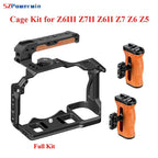 Powerwin Z6III Z7II Z6II Z7 Z6 Z5 Camera Cage Kit  for Nikon Rig Protective Frame Gimbal Arri Locating Screw Wooden Handle