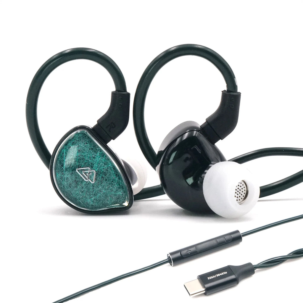 BQEYZ NI In-Ear Earphone Dynamic Driver Bio ceramic Diaphragm HiFi Earphone Gaming Earbuds with Replaceable Plugs 3.5mm+4.4mm