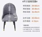 Polar Fleece Semicircle Armchair Covers Stretch Dining Chair Cover Office Chair Slipcovers Kitchen Wedding Banquet Seat Covers