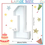 Food Fillable Number Shaped Sweets Flower Candy Cupcake Container Box for Wedding Anniversary Birthday Party Baby Shower Decore