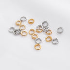 20 pcs Elegant Double Hole Linking Circles Sophisticated Craft Rings Connector Rings with Two Holes for Jewelry Assembly F0S4