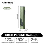 Naturehike EDC Flashlight 1500 Lumens Ultra-Compact Rechargeable Flashlight Outdoor Hiking Climbing Fishing Camping Flashlight