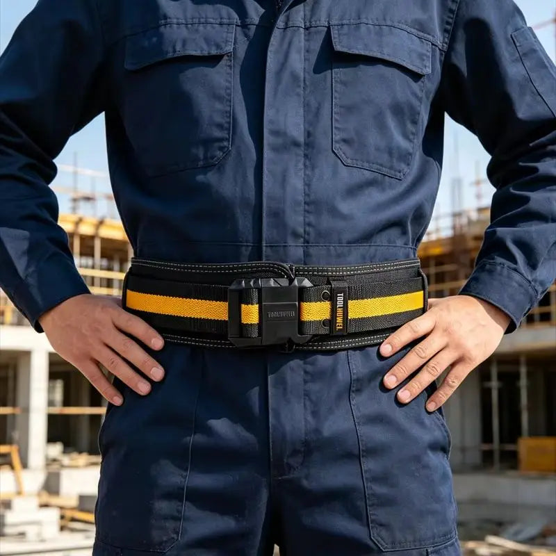 Quick Release Tool Belt 1200D Oxford Thickened Adjustable Buckle Construction Work Belt for Electrician Carpenter TOOLHUWEI