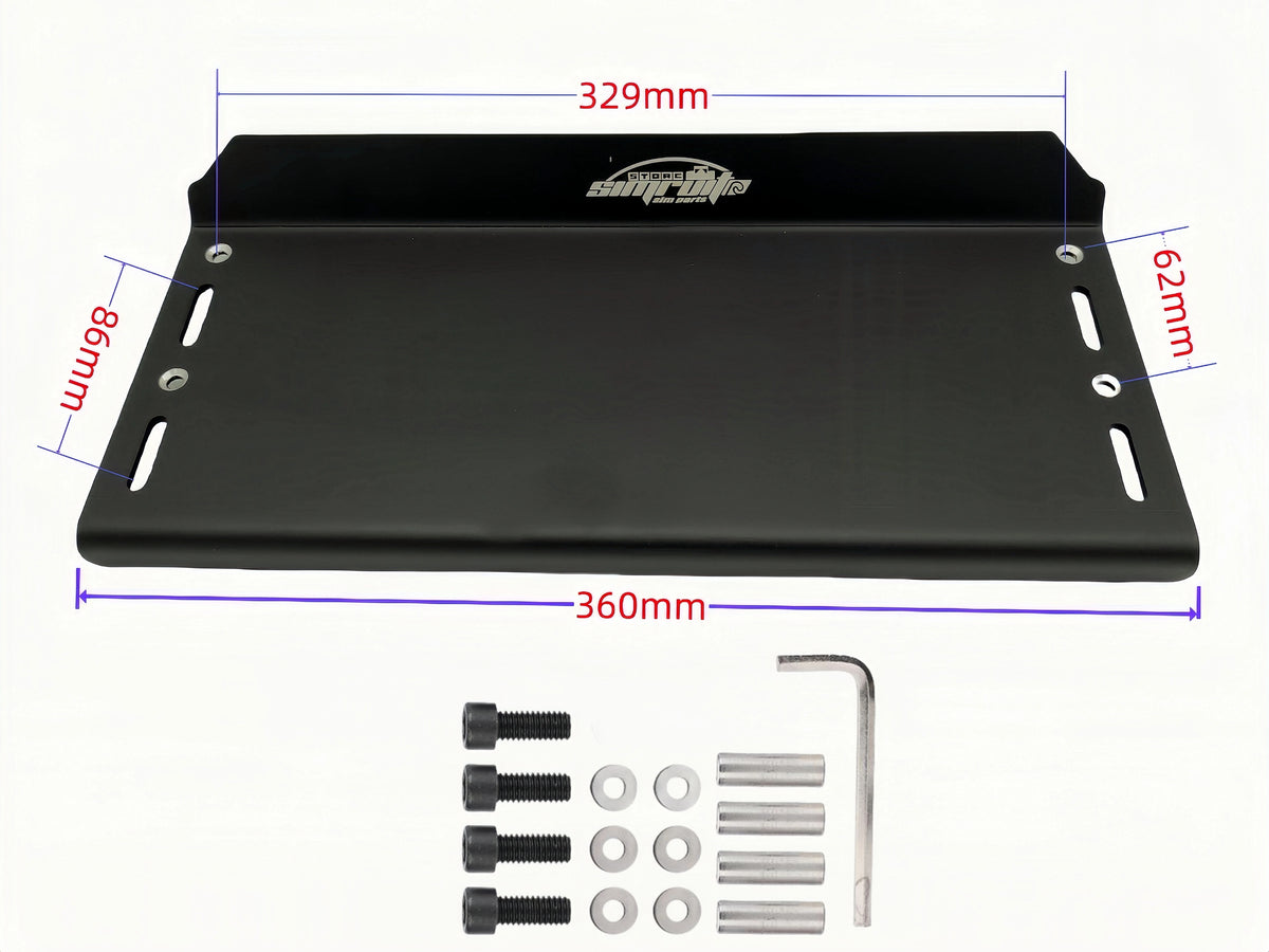 SimRuito Universal Adjustable Sim Racing Pedals Mounting Plate 7075 Aluminum for G29 G920 T300RS Cockpit Floor 3 Pedals