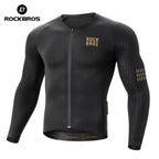ROCKBROS Cycling Jersey Spring Autumn Lightweight High Elasticity Long Sleeve Bicycle Jersey Wicking Breathable MTB Bike Jersey