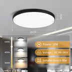Golden Led Ceiling Lamp 220V Dustproof Ceiling Panel Lamp Indoor Bathroom Lamp for Living Room Decor Ultra-thin Ceiling Lights