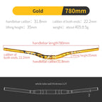 Bicycle Handlebar MTB Handlebar 31.8mm*720/780mm for Road Bike Mountain Handlebar Aluminum Alloy Steering Wheel for Bicycle
